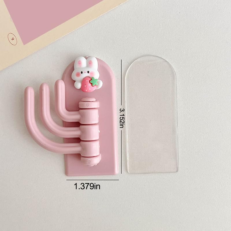 2 Pcs Swivel Hook Heavy Duty Folding Swing Arm Triple Coat Hook with Multi Three Foldable Arms Towel/Clothes Hanger for Bathroom Kitchen Garage Wall Mounted,Pink - color: 2 Pcs Swivel Hook Pink