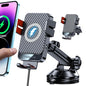 Wireless Car Charger, MOKPR 15W Fast Charging Auto-Clamping Car Mount Hands-Free Car Charger Mount for Dash Windshield Air Vent Compatible with iPhone 16 15/14/13/12, Samsung S23/S22/S21,red - color: Red Clamp