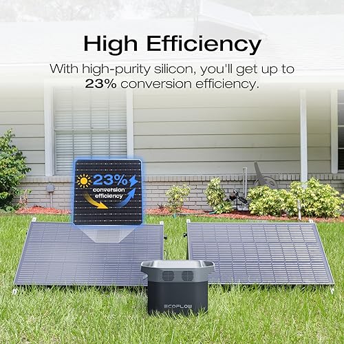 EF ECOFLOW Solar Generators, DELTA 2 Portable Power Station with 2PCS 100W 12V Solar Panels, 1024Wh LFP Battery, Fast Charging, Power Station for Home Backup, Camping&RVs - style: DELTA 2+2X100W Solar Generator