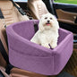 NEEZUKAR Dog Car Seat for Small Medium Dogs,Detachable Washable Dog Booster Seat Under 30lbs, Pet Car Seats Travel Bed with Storage Pockets and Safety Belt (Purple) - color: Purple