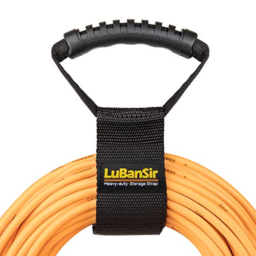 LuBanSir Extension Cord Storage Straps, 28" (2 Pack) Heavy-Duty Hook and Loop Straps with Carrying Handle fit Extension Cord, Garden Water Hoses and Garage Tool