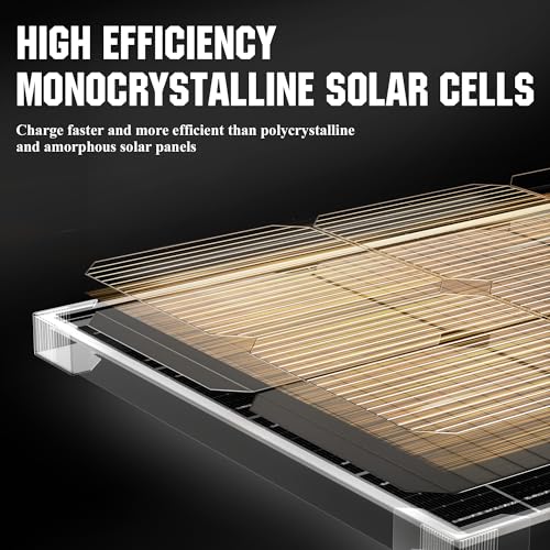 SUNAPEX 50W 12V Solar Battery Charger Maintainer, Waterproof Solar Panel Trickle Charger with Controller for Car, Motorcycle, Boat, Marine, RV, Trailer, Tractor,Truck, etc - size: 50W - Standard