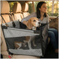 Dog Car Seat Cover with Hard Bottom – Back Seat Extender for Dogs Up to 35 lbs, Waterproof Non-Slip Hammock, Rigid Reinforced Base with Triple Security System, Storage Pockets, fits Cars SUVs Trucks - color: Gray