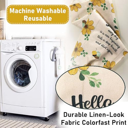 2Pcs Sunflower Plastic Bag Holder for Kitchen Essentials, Reusable Hanging Grocery Bag Organizer, Sunflower Gifts for Women, Washable Large Grocery Trash Bags Storage Dispenser - style: Sunflower