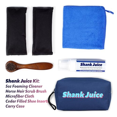Clean Kit for Golf Shoes and Accessories - 6-item Kit: No Rinse Foaming Cleaner, Brush, Cloth, Cedar Inserts - color: Pebble Beach Dusk