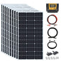 1000 Watt 24Volt Solar Panel Kit 10X100W Monocrystalline Module 50A Charge Controller for RV, Boats, Trailer, Camper,Off-Grid System (1000W Solar Kit) - style: 1000W solar kit