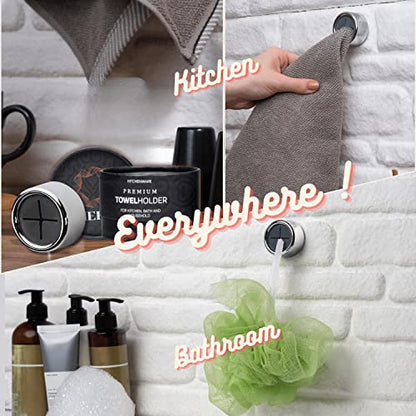 HEFA Towel Hooks, Towel Holder, Dish Towel Holder, Kitchen Organization, Kitchen Towel Hook, Kitchen Towel Holder, Hand Towel Holder, Kitchen Gadgets 8 Pack Eco, Chrome - color: Chrome, size: 8 Pack