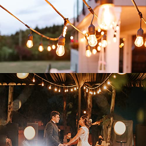 BRIMAX 12FT Outdoor String Lights with 5 LED Bulbs 2W Shatterproof Edison Bulb Commercial Grade Waterproof Outside Light 2700K Warm White for Bistro Gazebos Porch Patio Garden - style: 12FT 5 lights