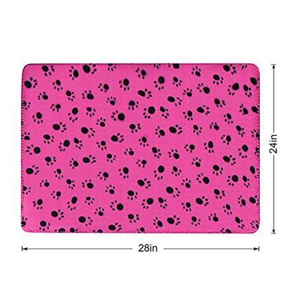 Comsmart Pet Blanket Dog Cat Soft Fleece Blankets Sleep Mat Pad Bed Cover with Paw Print for Kitten Puppy and Other Small Animals, 6 Pack of 24x28 Inches - size: 6 Pack of 24x28 Inches