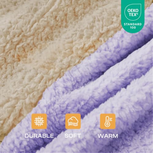 Luciphia Premium Fleece Dog Puppy Blanket Soft Pet Sherpa Calming Cat Blankets Throw for Small Medium Dog Cat(Violet,41x31 inches) - color: Violet, size: 41x31 inches