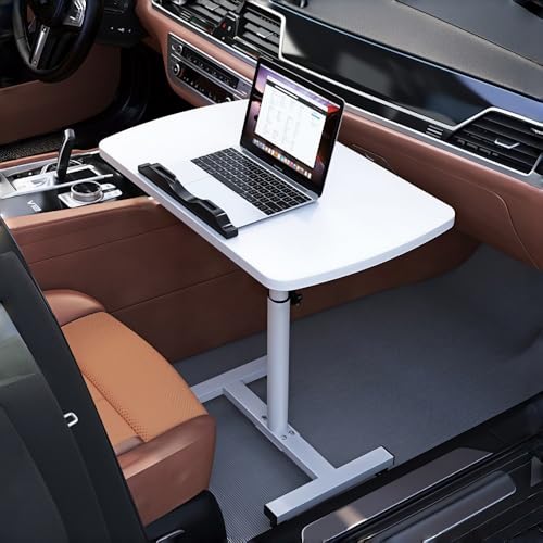 RV Folding Table with Adjustable Height, Flip Down Dinette Desk with Reinforced Steel Frame, Space-Saving RV Table for Campervans and Motorhomes(White,Large) - color: White, size: Large
