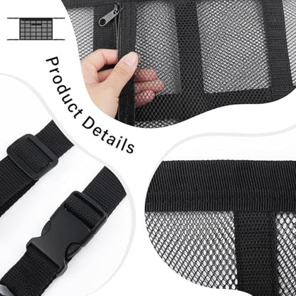 Upgrade Car Ceiling Cargo Net Pocket with Zip,Double Layers+Avoid Sagging Roof Cargo Bag for Toy,Quilts,Tickets,Universal Road Trip Essentials Car Organizers and Storage for Truck SUV