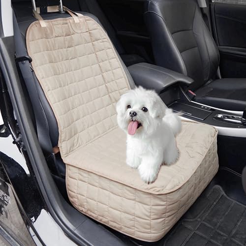 Elegant Comfort Premium Pet Car Seat Cover for Front Seat, Luxury Microfiber Car Seat Protector, Heavy Duty and Durable, Non-Slip and Waterproof Car Seat Cover for Trucks, Cars, and SUVs, Cream - color: Cream, size: Front Seat