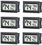 6 Pack Mini Digital Thermometer Hygrometer,Indoor Temperature and Humidity Gauge Meter Monitor Fahrenheit (℉) for Home,Greenhouse,Jars