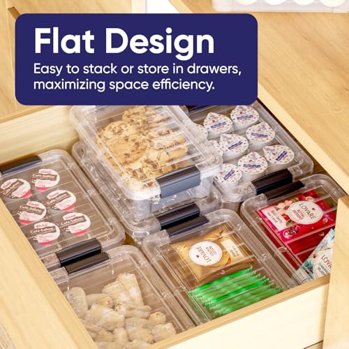 Superio Mini Storage Container Plastic Crayon Box Art Supplies and Sewing Case Stackable Clear Small Organizer for Beads, Stationery, Chalk, and Food, 0.7 Quart, 2 Pack - size: 0.7 Quarts, style: 2 Pack