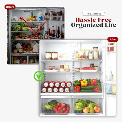 Utopia Kitchen Soda Can Organizer and Dispenser for Refrigerator/Pantry - Durable Can Storage Organizer Fridge & Kitchen Organization - (Clear, Set of 4) - size: Pack of 4