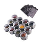 12 Powerful Magnetic Spice Tins- Stainless Steel Spice Storage Containers, Kitchen Spice Jars with Clear Lid with Sift & Pour, Rack Magnetic on Fridge, 120 Spice Labels - color: 12 MAGNETIC SPICE TINS