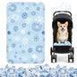 Nuanchu Dog Stroller Cooling Mat, Waterproof Gel Pet Cooling Pad for Summer, Washable Cat Sleeping Blanket, Portable Ice Gel Travel Mat for Cats, Crates, Car Seat(11.81 x 19.69 Inches,Snowflake) - size: 11.81 x 19.69 Inches, style: Snowflake