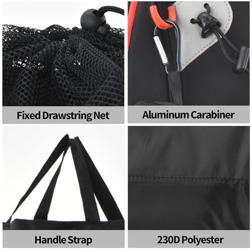 Travel Laundry Bags, 2Pcs JHX Foldable Dirty Clothes Bag 【Upgraded】 with Fixed Drawstring Net, Handles and Carabiner, Portable Laundry Bags for Travel and Fitness (Dark-Black) 30"H x 21"W - color: Dark-black