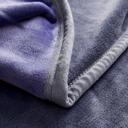 YISURE Reversible Bed Throw Blanket Water Proof and Stain-Proof, Queen Size 80"x60" (Grey/Violet), Leakproof, Soft Repellant Bed Cover for Couches Sofa and Mattress, Washable and Reusable - color: Grey/Violet, size: 80x60 in