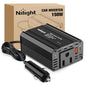 Nilight 150W Power Inverter 12V DC to 110V AC Car Converter with PD 30W USB C & QC3.0 for Phones Tablets Laptop Computer Game Console Kindle iPad DVD Players Black - color: 150W USB+PD 110V Outlet