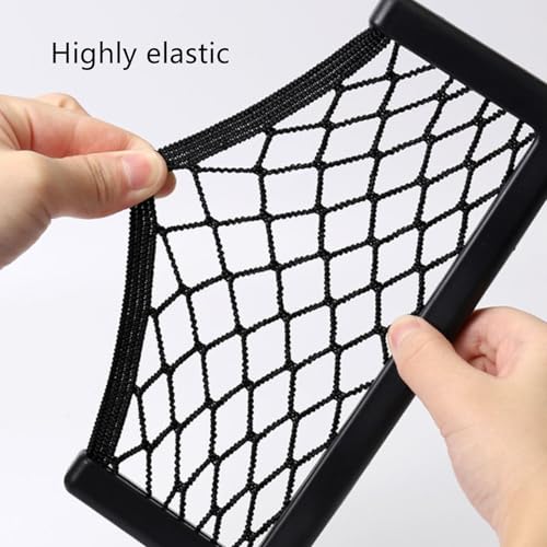 4 PCS Car Net Pocket Professional Car Mesh Pocket Net Self-Adhesive Elastic Storage Net Pocket for Automotive Seat Accessories(5.9In x 3.14In,7.87In x 3.14In)