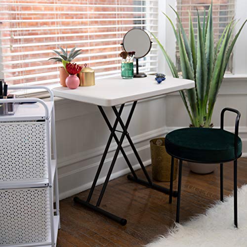 Lifetime 28241 Adjustable Folding Laptop Table TV Tray, 30 Inch, White Granite - color: White Granite, size: 30 Inch