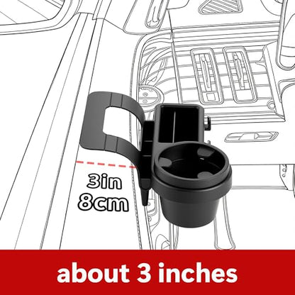Li&Zhao Car Window Cup Holder - Clip-On, No Drill, Universal Fit