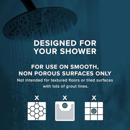SlipX Solutions Square Natural Rubber Shower Stall Mat, 21” x 21”, Mildew Resistant, Non Slip Safety, Antimicrobial Product Protection, 140 Power Grip Suction Cups, Center Drain Hole, Tan - color: Tan