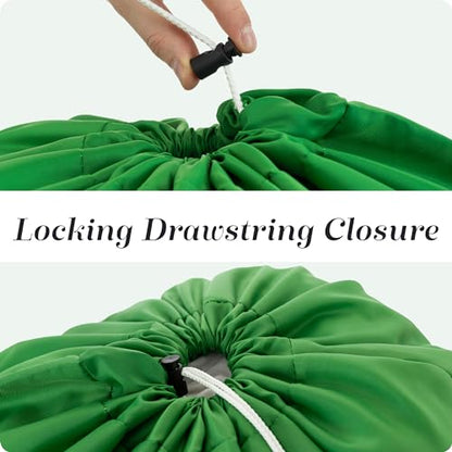 Handy Laundry Nylon XL - Large Capacity with Locking Drawstring, Machine Washable, Fits Laundry Baskets or Hampers, Holds 3 Loads of Clothes - Green (Pack of 2) - color: Green