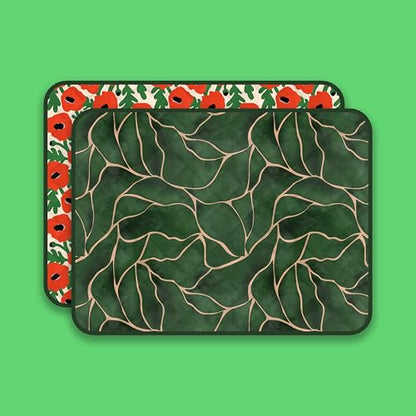 Waterproof Blanket, 29" x 34” - Seat Cover for Dogs and Pets. Ideal for Small and Medium Pet Crate Blankets, Settle mat, Diaper Changing and Playmat for Babies - color: Red and Green