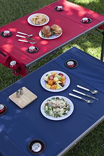 PICNIC TIME NCAA Virginia Cavaliers Travel Table Portable Folding Table, Camping Table, Outdoor Table with Carry Bag, (Black)