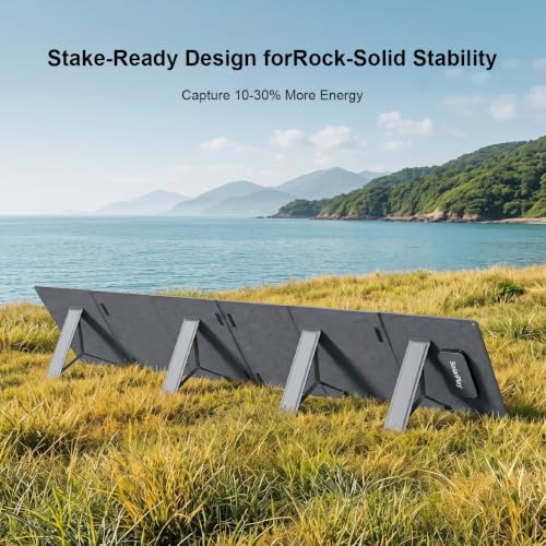 SolarPlay 400W Portable Solar Panel with Adjustable Kickstands, Foldable Solar Panel for Power Station, RV, Camping, Power Backup, Outdoor Generators, Blackout