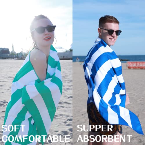 Your Choice Microfiber Beach Towel, Sand-Free Quick Dry Travel Towel, Oversized Compact Lightweight Recycled Towel for Pool Camping(67"x35"/60"x30") - color: F-set (9), size: Extra Large(67x35")