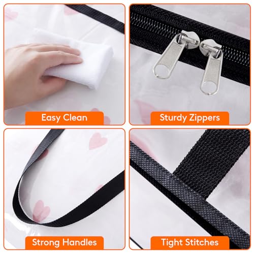 Lifewit 4 Pack Clear Clothes Storage Bags, 95L Plastic Blanket Storage Bag, Vinyl Foldable Moving Bags with Zipper, Closet Organizers and Storage Containers for Bedding, Duvet, Comforter - size: 95L