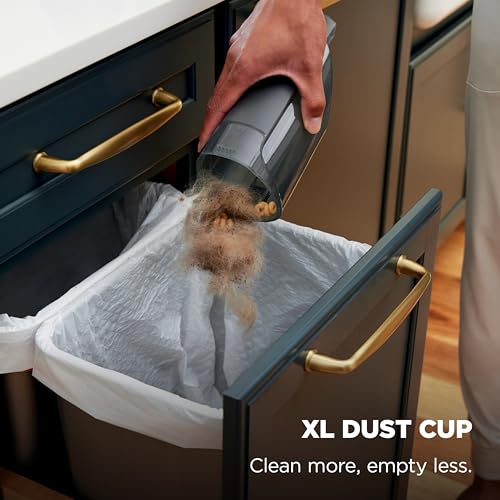 Shark Cyclone PET Handheld Vacuum with, HyperVelocity Suction, Powerful Pet Hair Pickup, Lightweight, XL Dust Cup, Including Upholstery Tool, 8" Crevice Tool, Scrubbing Brush, Pearl White, AA701 - style: Cyclone w/ 3 attachments