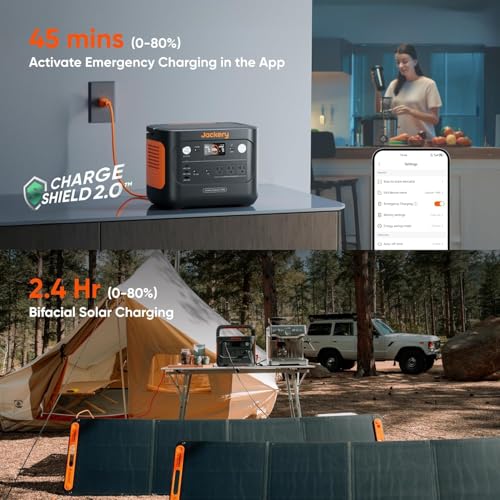 Jackery Explorer 1000 v2 Portable Power Station and 3-Port 102W Fast Charger, 1070Wh LiFePO4 Battery,1500W AC/100W USB-C Output, 1 Hr Fast Charge, Solar Generator for for Outdoor, Camping - style: E1000v2+102W Fast Charger