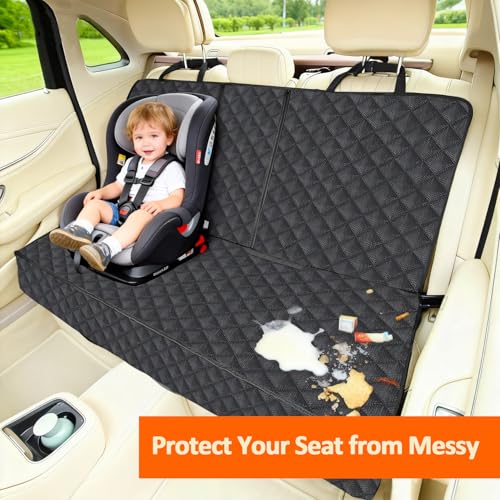 Dog Car Seat Cover for Back Seat, Waterproof Non-Slip Car Seat Covers Protector Scratchproof, Pet Bench Seat Covers for Cars, Trucks, Large Sedan, Large SUV (56" W*52" L) - size: 56"W*52"L