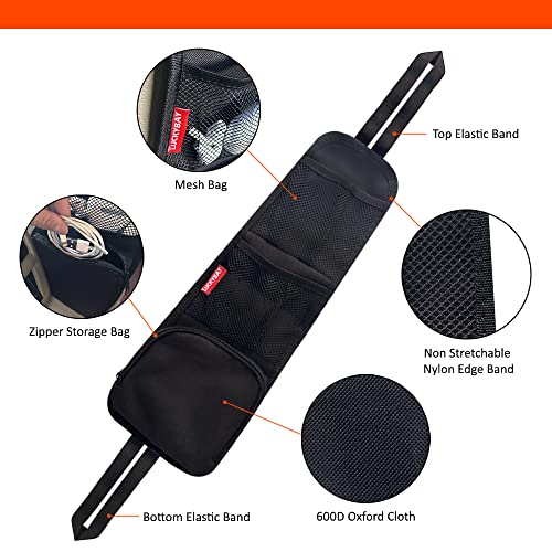 Car Seat Side Organizer, Auto Seat Storage Hanging Bag, Phones, Drink, Stuff Holder with Mesh Pocket for Cars, SUV & Truck 2 Pack - color: 2 Pack