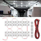 Nilight 40Leds Van Interior Light Kits 12V White Led Ceiling Lighting Kit for Truck RV Boats Caravans Trailers Lorries Ducato Transit （10 Modules） - size: 40Leds 10 Modules