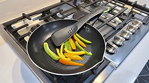 Kitchen Utensil 5 in 1 Multifunctional Nonstick Cutter, Turner, Colander, Soup Spoon, Spatula, Green
