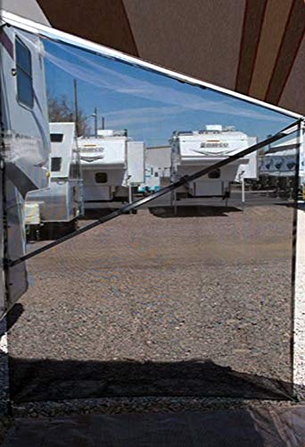 Tentproinc RV Awning Side Sun Shade Screen 9'X7' Mesh Sunshade for RV Awning Sunscreen Motorhome Camping Trailer Awning Screenshade Block UV Glare - 3 Year Warranty (Black) - color: Black