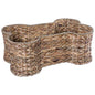 Bone Dry Pet Storage Collection, Bone Shape Hyacinth Toy Basket, Natural, Small - color: Natural, size: Small