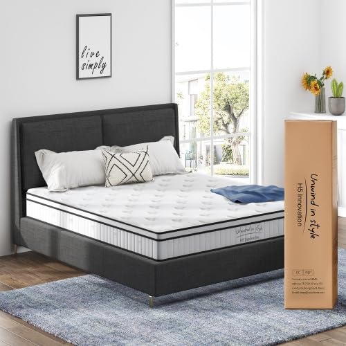 10 Inch Queen Mattress, queen Size Mattress in a Box, Modern New Memory Foam Hybrid Mattresses, Pillow Top Bed Matress with Breathable Comfortable for Sleep, RV Medium Firm for Lumbar (Queen) - size: Queen
