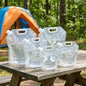 6 Pack Collapsible Water Container Set (2x10L, 2x5L, 2x3L),Food Grade Water Storage Jugs for Camping, Hiking, Hurricane Emergency Kit, Leakproof Portable Water Carrier Bag & Tank