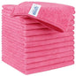 HOMEXCEL Pink Microfiber Cleaning Cloth, 12 Pack Premium Microfiber Towels for Cars, Lint Free, Scratch-Free, Highly Absorbent, Reusable Cleaning Rags for Car, Household, Kitchen, Window, 11.5"X11.5" - color: Pink