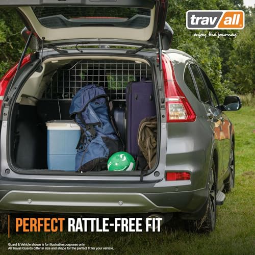 TRAVALL Compatible with Subaru Ascent (2018+) Dog Car Barrier Guard Custom Fit Accessory Heavy Duty Steel Mesh Trunk Divider Safety Travel Premium Luggage Cargo Barrier Backseat Protection