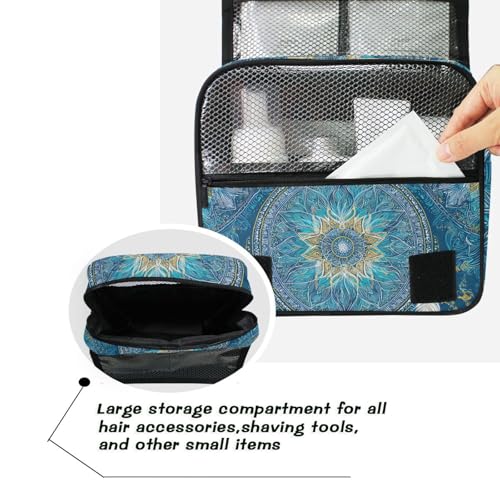 Mandala Boho Dreamcatchers Hanging Toiletry Makeup Bag Bohemian Style Travel Toiletries Organizers Cosmetics Bags for Women - color: Mandala Boho