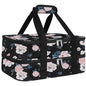 esouler Double Insulated Casserole Carrier Bag Hot & Cold Food Carrier Bag Lasagna Holder Lunch Bag for Picnics, Parties, Travel, Fits 9 x 13 Inches Casserole Dish-Flower - color: Flower, size: 16x10x7.2 in