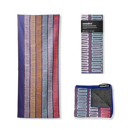 Nomadix Original Towel - Perfect for Beach, Pool, Travel, Camping, Yoga - Made with Recycled Materials - Super Absorbent - Sand Resistant - Switchback Multi - 72.5x30 - color: Switchback Multi